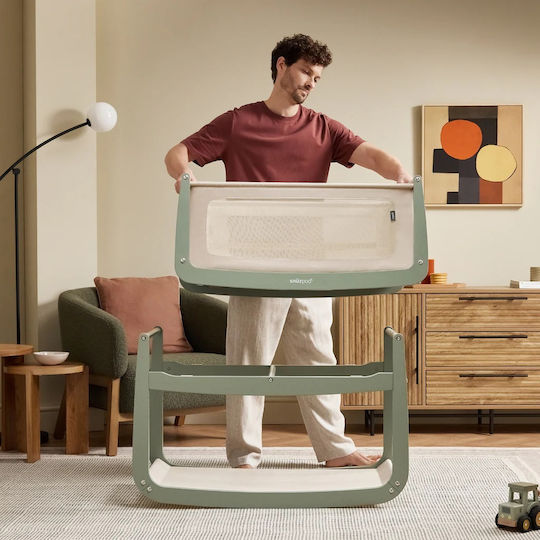 Snuz Wiege Snuzpod5 mit Matratze und Rädern Grün