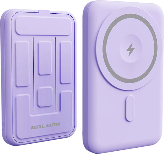 Yenkee YPB 501 MagSafe Power Bank 5000mAh 20W με Θύρα USB-C Μωβ