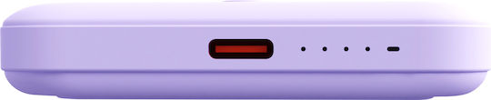 Yenkee YPB 501 MagSafe Power Bank 5000mAh 20W με Θύρα USB-C Μωβ