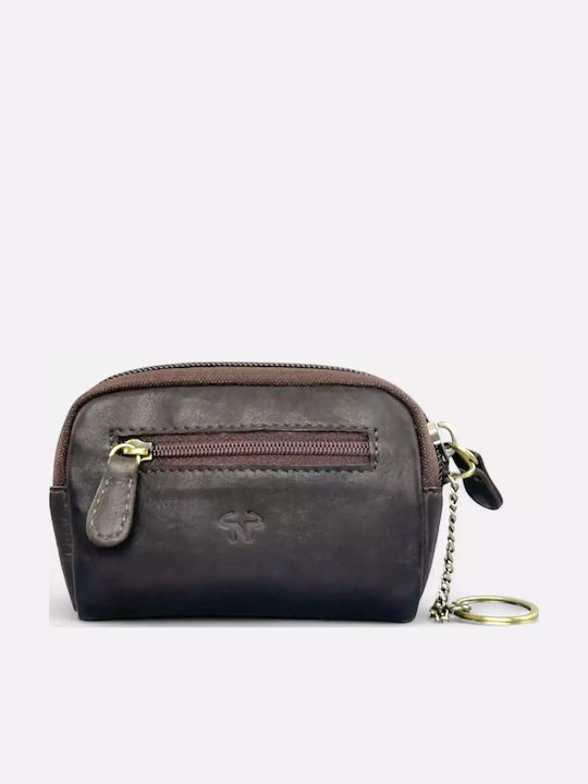 Leder Schlüsselhalter Calfnero 8023w Braun Leder Schlüsselhalter Calfnero 8023w Braun