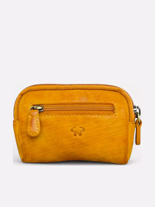 Titularul Cheii Din Piele Calfnero 8023w Galben Muștar