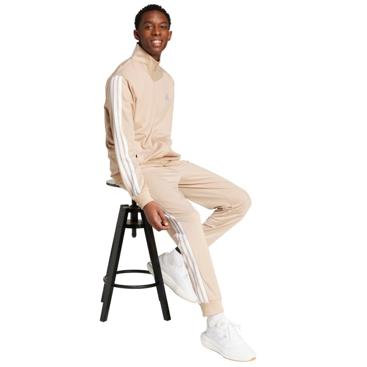 adidas Sportswear Basic Tracksuit Glossy with Elastic Beige JX8732