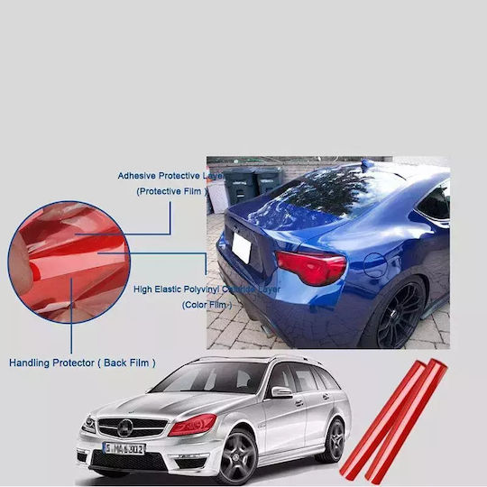 Car Headlight Film Motorcycle 30x60cm Red Ql04