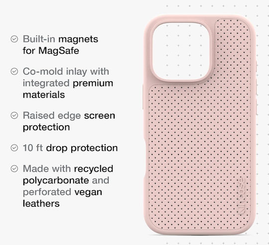 Incase Задна корица Кожа Розов (iPhone 16)