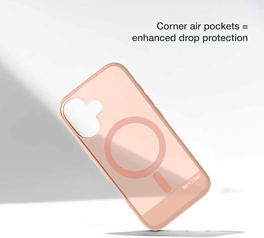 Incase Back Cover Πλαστικό / Σιλικόνης 2mm με Λουράκι Ροζ (iPhone 16)
