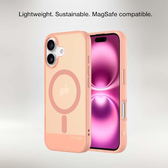 Incase Back Cover Πλαστικό / Σιλικόνης 2mm με Λουράκι Ροζ (iPhone 16)