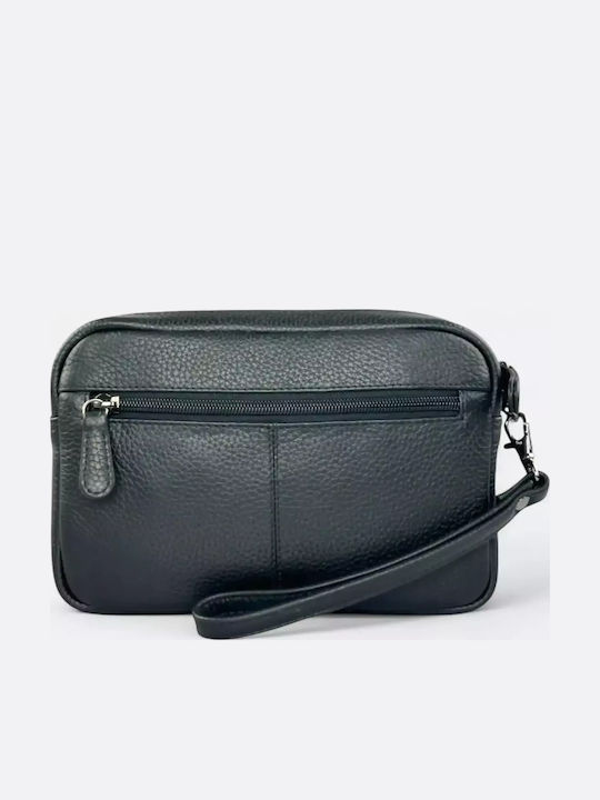 Leather Men's Bag Handbag Black