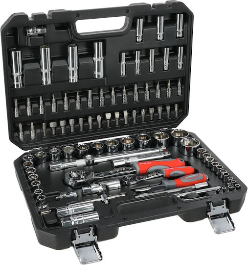 Proline Ратчетни и гнездови гарнитури 1\2" & 1\4" 94бр