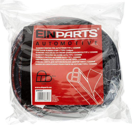 Rubber Seal Car Doors Trunk Type L 12x8 Mm 25m