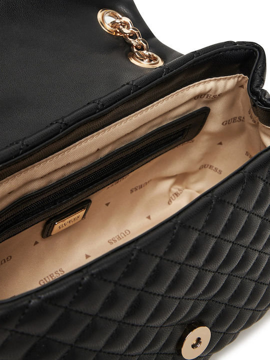 Convertible Damen Schulter- / Crossbody-Tasche Schwarz