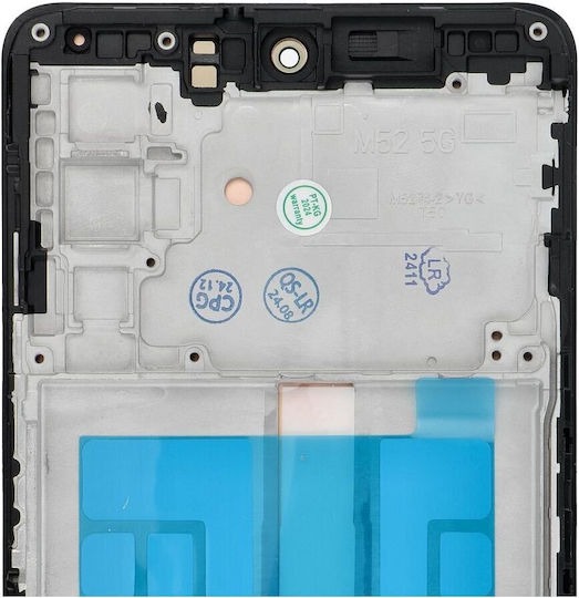 Screen with Touch Mechanism and Frame for SAMSUNG M52 5G (Black)