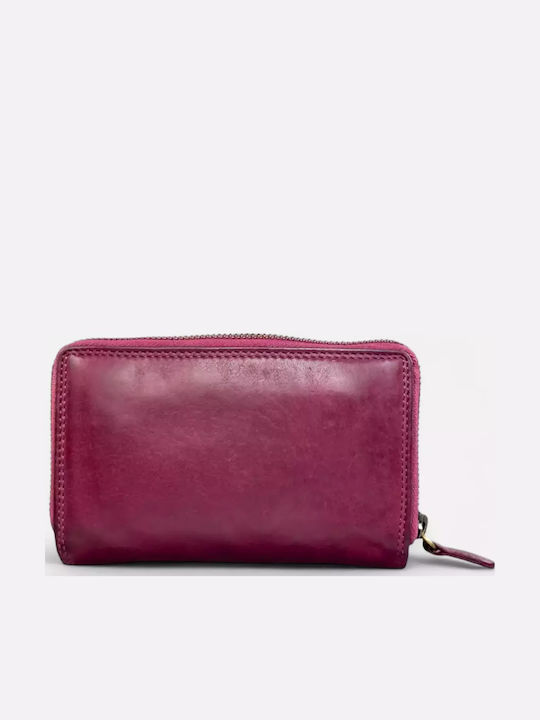Large Leather Women's Wallet Classic Purple