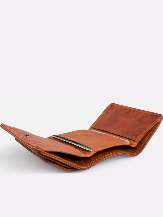 Small Leather Women's Wallet Classic Tabac Brown