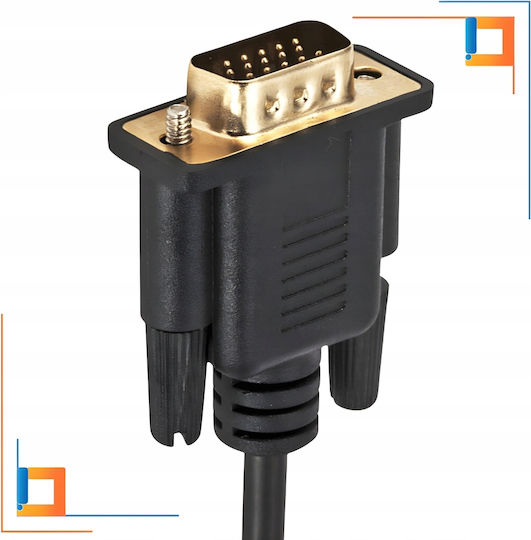 Kabel HDMI-Stecker - VGA-Stecker 3m Gray