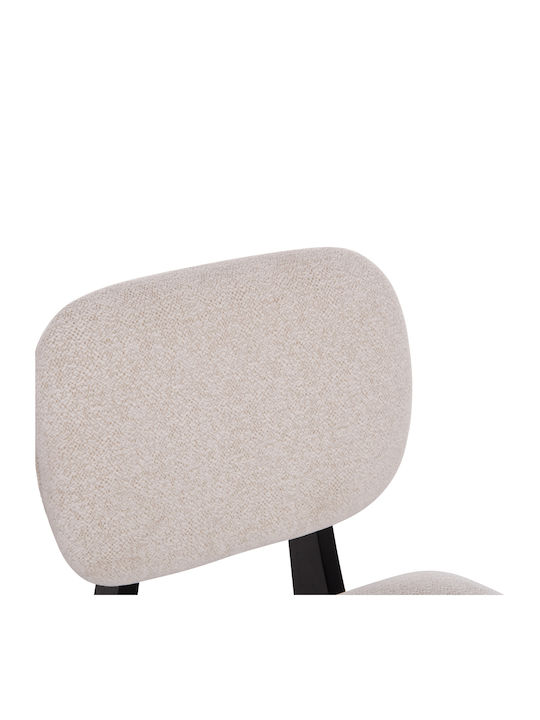 Bellisi Dining Room Fabric Chair Ecru, Black 53x56x78cm 2pcs