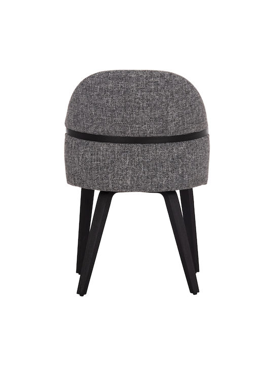 Dekker Dining Room Fabric Chair Black, Grey 50x60x80cm 2pcs