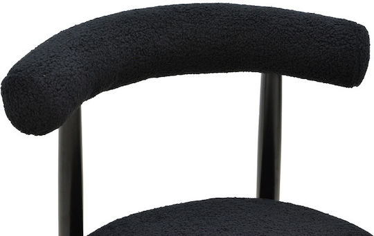 Fenza Dining Chair Black Bouclé 60x54x75 cm