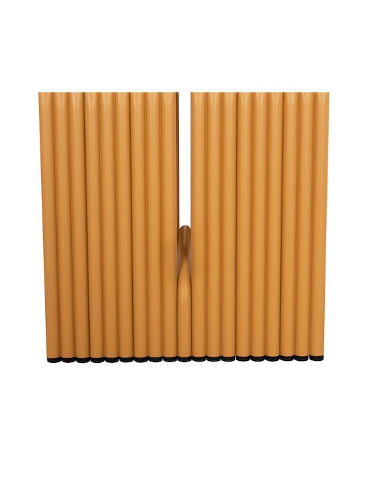 Stool For Living Room Metallic Intrepid Mustard 40x38x42cm