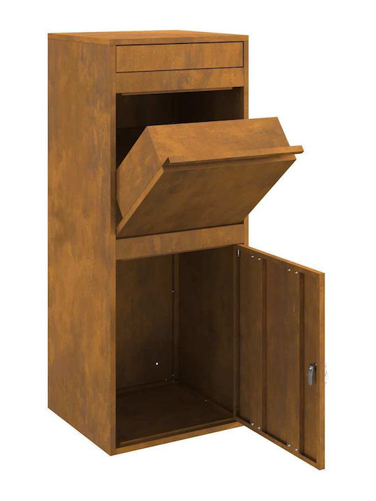 vidaXL Briefkasten Für Draußen Inox Rusty 41x38x103cm