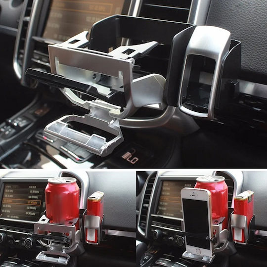 Car Cup Holder with Mobile Mount 1 Position for AC Vents in Blue Color