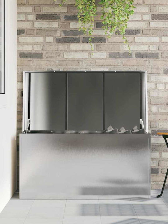 vidaXL Metallic Storage Box with Lid 100x50.5x50cm 1pcs