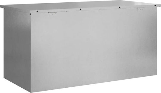 vidaXL Metallisch Aufbewahrungsbox mit Deckel 100x50.5x50cm 1Stück