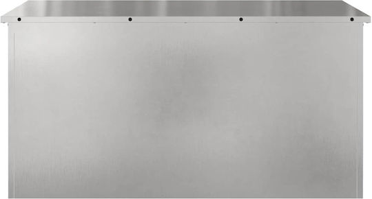 vidaXL Metallisch Aufbewahrungsbox mit Deckel 100x50.5x50cm 1Stück