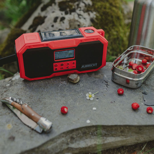 Albrecht DR 112 Φορητό Ραδιόφωνο Ηλιακό DAB+ με Bluetooth και USB Κόκκινο