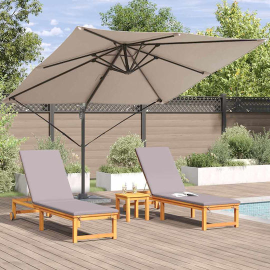 Hanging Garden Parasol Metal Brown 2.7x2.7xHeight 2.7m
