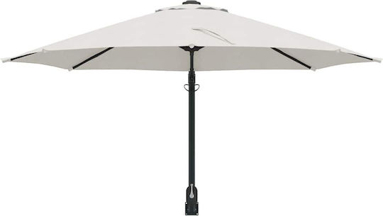 Wandmontierter Rundschirm aus Aluminium Beigen Durchmesser 2,5 m x Höhe 1,48 m