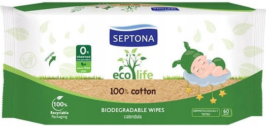 Septona Ecolife Μωρομάντηλα χωρίς Οινόπνευμα & Parabens 60τμχ