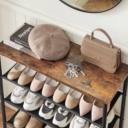 Fabric Shoe Organizer Brown 73x30x73cm