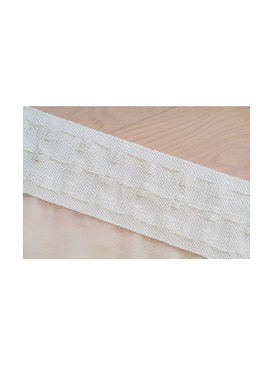 Cotton Market Curtain with Pencil Pleat White 145x250cm