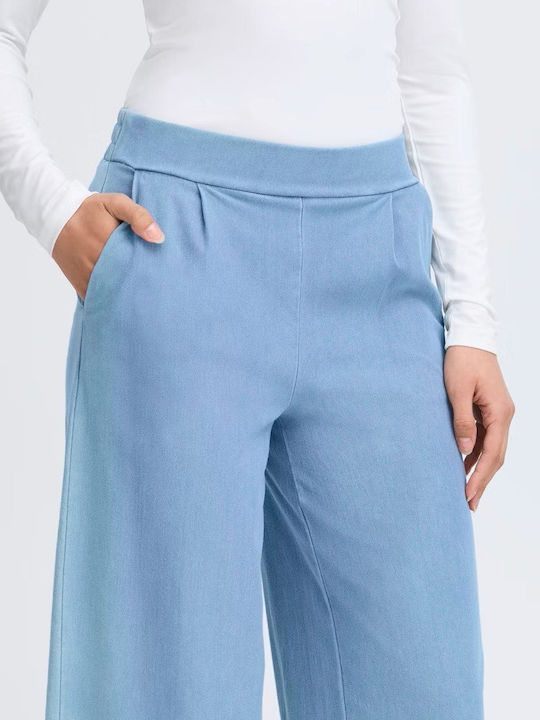Damen Stoffhose Hellblau