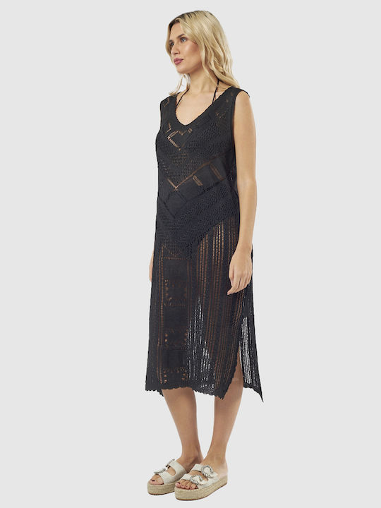 Verde Women's Maxi Dress Beachwear Black
