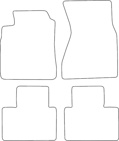 Set Velour Car Mats Fitting Audi A8 D2 1994-2002 Black Edging