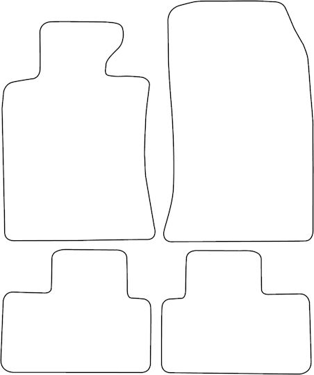 Set Covor Velur Compatibil Bmw Mini Clubman R55 2007-2015 Margine Roșie