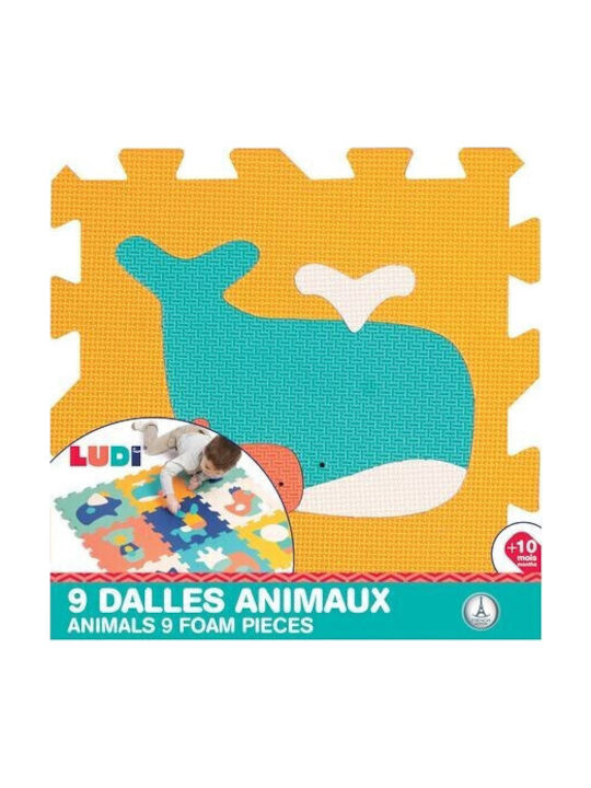 Ludi Puzzle De Podea Interactiv Mat Cu Animăluțe 9 Piese