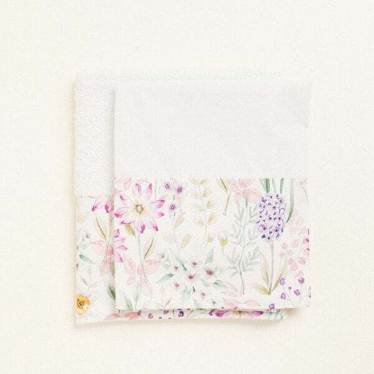 Ntampoudis Set Christening Oilcloths Lilac Flowers Polychrome 3 Pieces