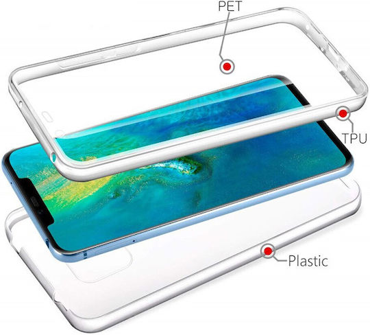 360 Full Cover Samsung Galaxy Note 10 Lite Front and Back 2 in 1 Silicone Plastic Shield Full Body Transparent