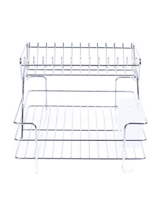 Cook-Shop Отцедник За Мивка От Метал Сребрист 34x25x47см