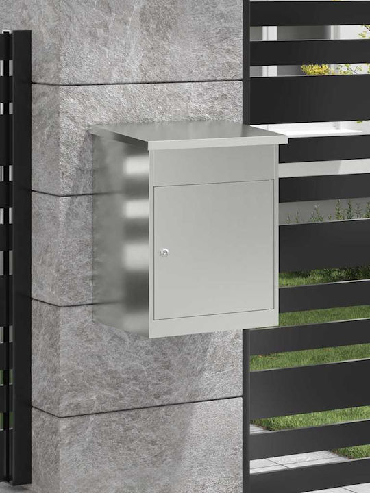 vidaXL Пощенска Кутия За Открито Метална В Черен Цвят 44x35x59см