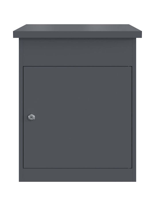 vidaXL Briefkasten Für Draußen Inox in Grau 44x35x59cm