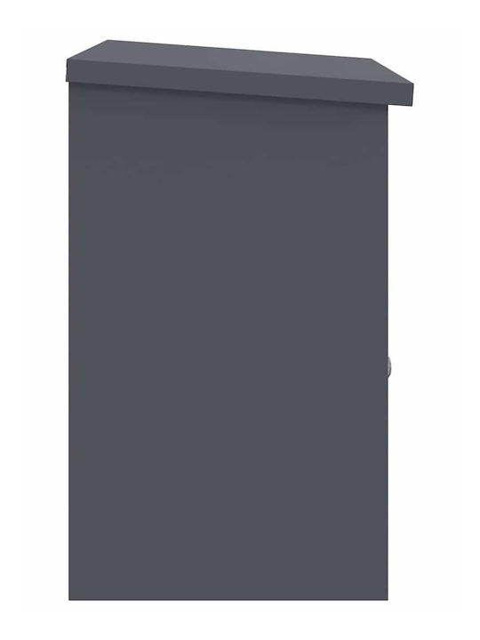 vidaXL Briefkasten Für Draußen Inox in Grau 44x35x59cm