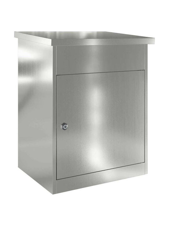 vidaXL Пощенска Кутия За Открито Метална В Черен Цвят 44x35x59см