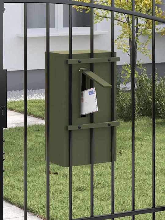 vidaXL Außenbereich Briefkasten Inox in Grün Farbe 30x23x55cm