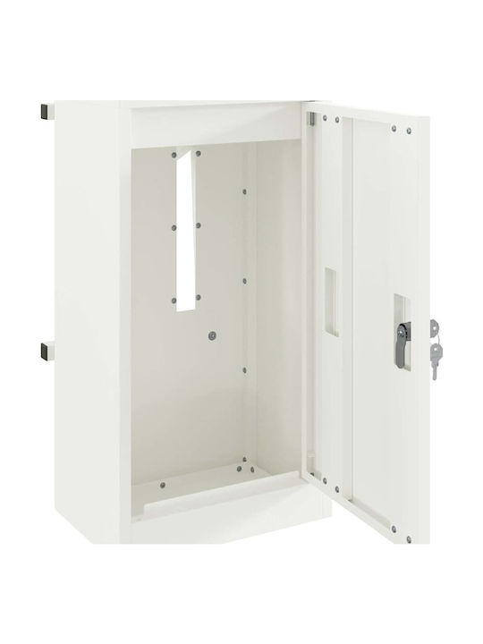 vidaXL Außenbereich Briefkasten Inox in Weiß Farbe 30x23x55cm