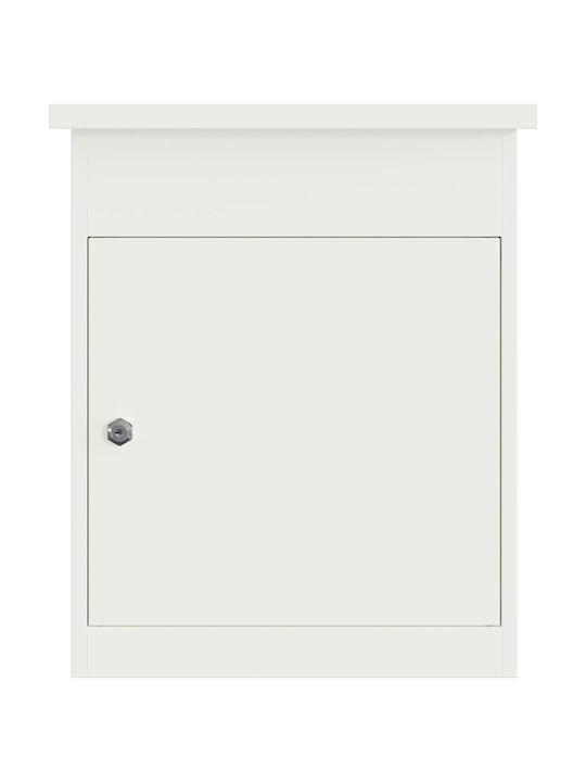 vidaXL Cutie Poștală Pentru Exterior Din Inox În Culoare Albă 44x35x59cm