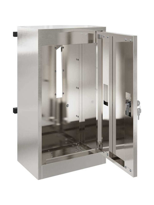 vidaXL Außenbereich Briefkasten Inox in Schwarz Farbe 30x23x55cm