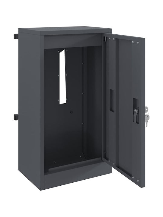 vidaXL Cutie Poștală pentru Exterior Inox în Culoarea Gri 30x23x55cm